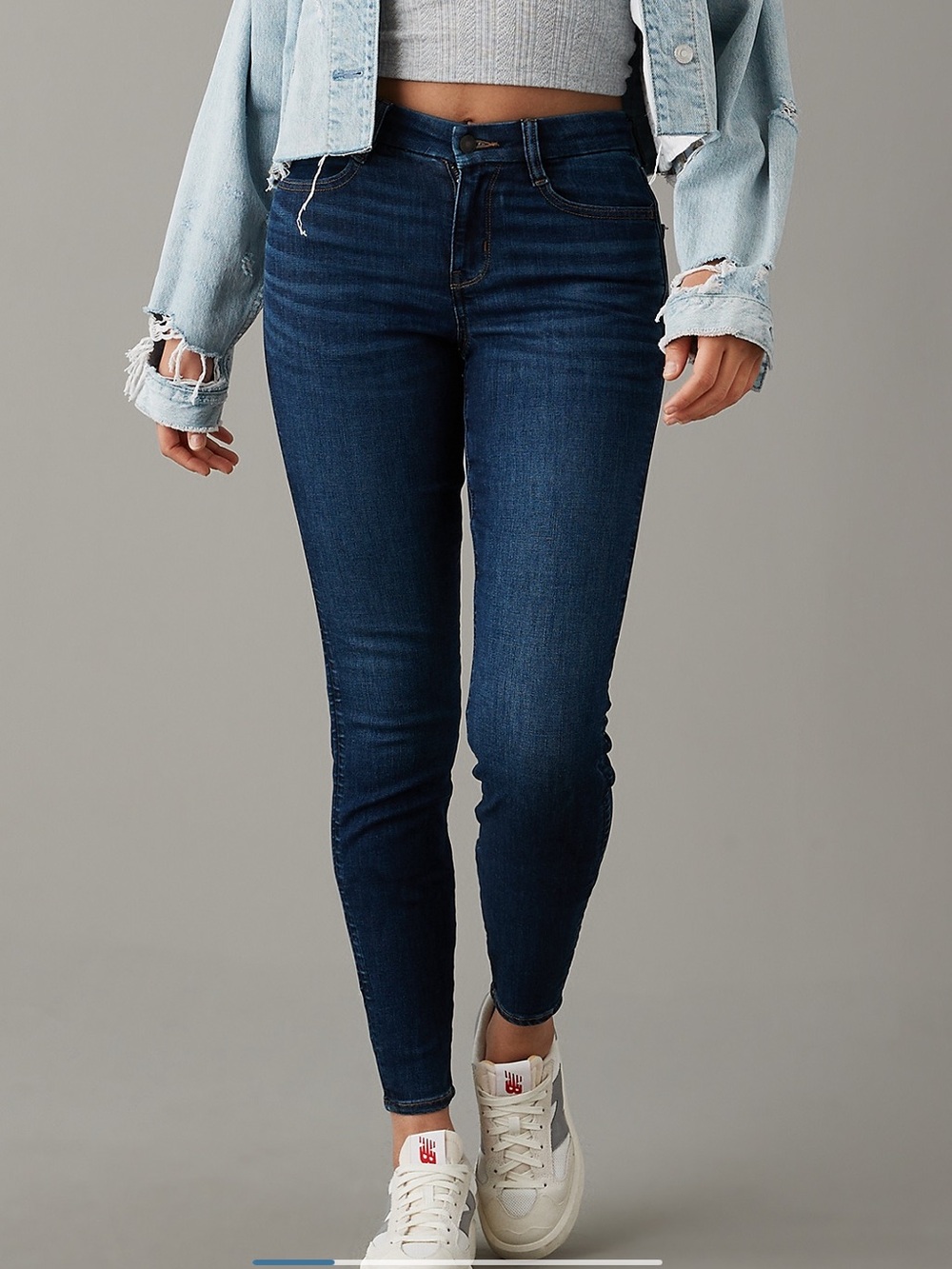 American Eagle Curvy High-Waisted Jegging Size 10 Short - Dark Wash
